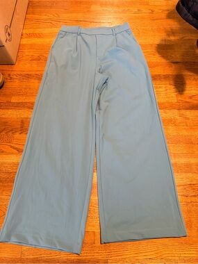 HALARA Light Blue Wide-Leg Trousers